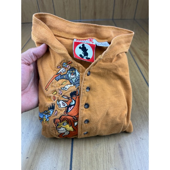 Vintage Disney Lion King Mickey INC Theme Park Long Sleeve Shirt - Picture 1 of 14